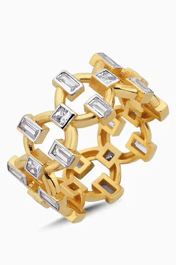 Stacked Ring in 24kt Gold-plated Sterling Silver