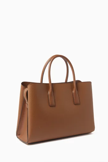 Large Ruthie Satchel Bag in Pebbled Leather