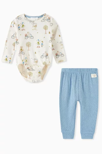 3-piece Ducky Bodysuit, Pants & Beanie Gift Set