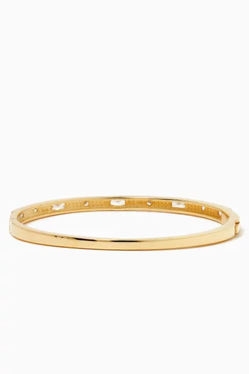 Stone Cuff Bracelet in Gold-vermeil
