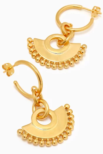 Zenyu Chandelier Hoop Earrings in 18kt Gold Plated Brass