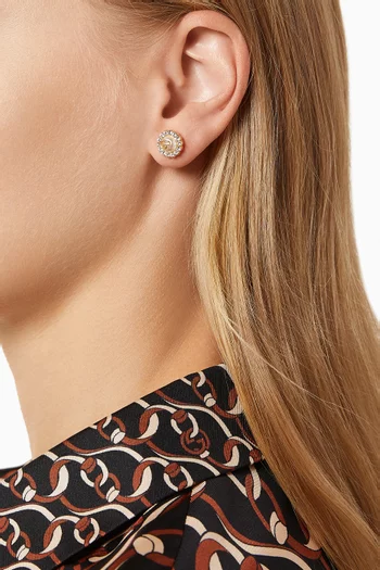 GG Marmont Flower Stud Earrings in Metal