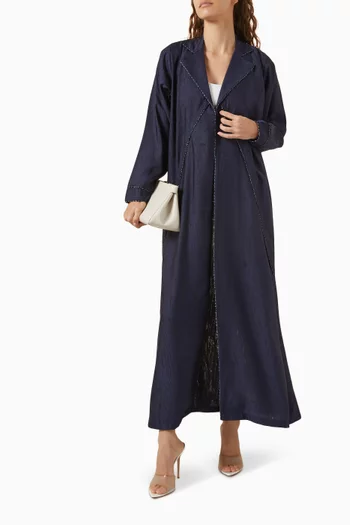 Coat-style Abaya in Jacquard