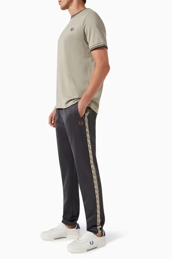 Contrast Tape Trackpants in Cotton-blend