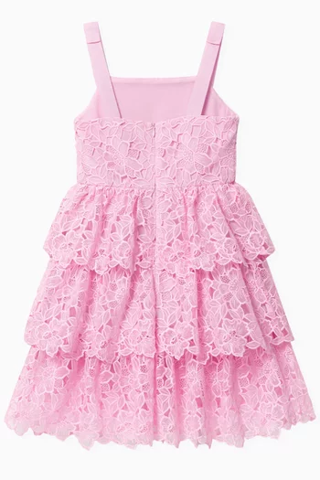 Tiered Dress in Organza Lace