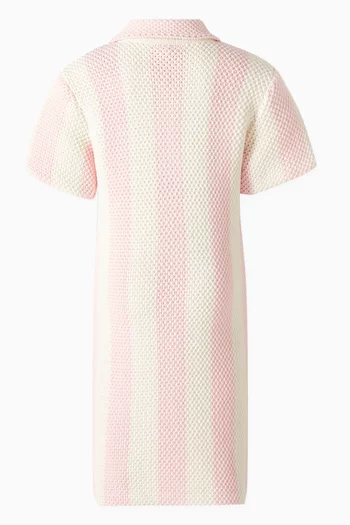 Striped Crochet Dress in Cotton