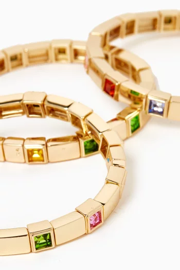 The Mini Swank Bracelet in Gold-tone, Set of 3