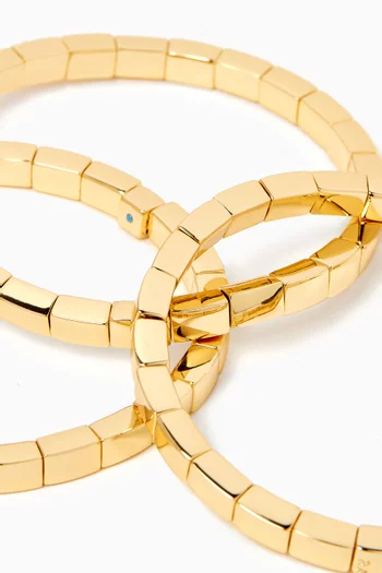 The Tiny Tiny Bracelet in Gold-tone Plated Brass, Set of 3