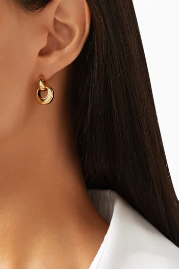 Mini Door Knocker Earrings in Gold-plated Brass