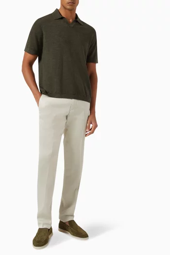 Brenan Polo Shirt in Cotton & Linen