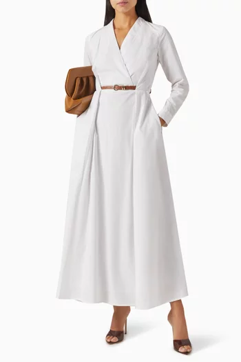 Rhea Midi Dress in Cotton Poplin