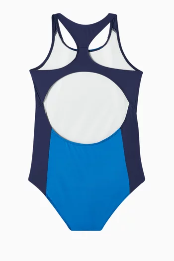 لباس سباحة ديمي بتصميم رياضي مقسم بألوان