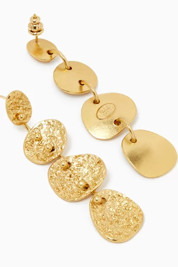 Eclipse Earrings in 24kt Gold-plated Metal