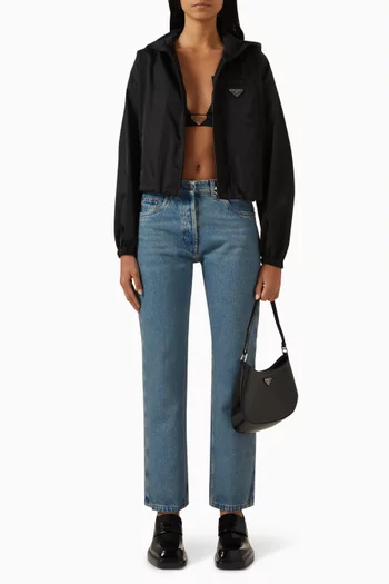 Cropped Jacket in Re-Nylon