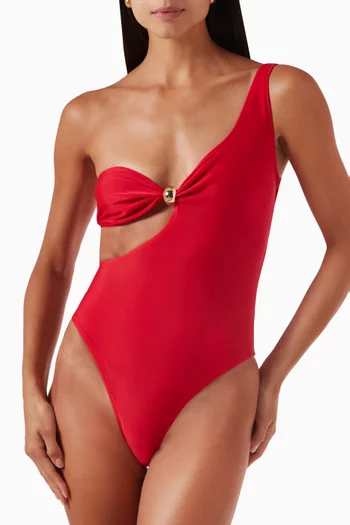 Holiday One-shoulder One-piece Swimsuit