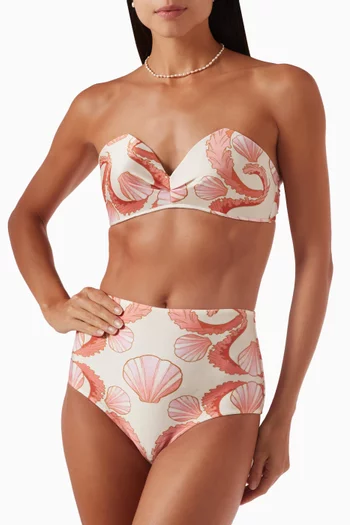 Seashell High-waist Bikini Set