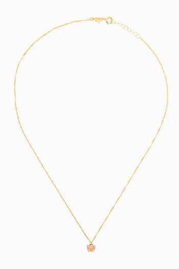 Butterfly Necklace & Earrings Set in 18kt Gold
