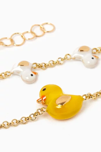 Duck Charm Bracelet in 18kt Yellow Gold