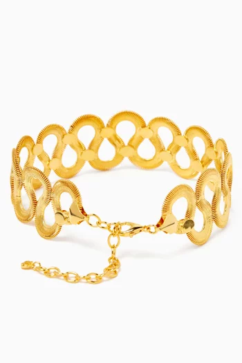 Petit Serpenté Choker Necklace in 24kt Gold-plated Brass