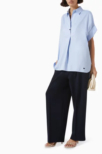 Brema Short-sleeve Shirt in Cotton Poplin