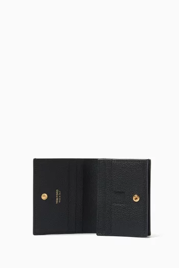 Mini TF Wallet in Grained Leather