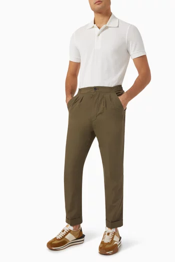 Casual Pants in Brushed Cotton