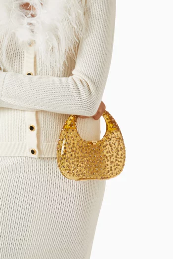 Meleni Crystal-Embellished Bag in Resin