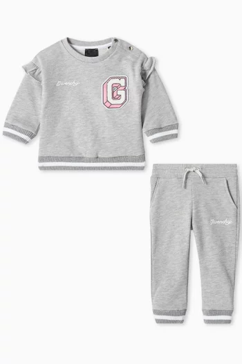 Logo Patch Tracksuit in Cotton Jersey