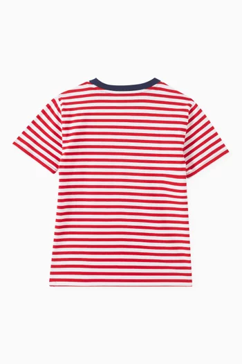 Sailing Flag Striped T-shirt in Cotton-jersey