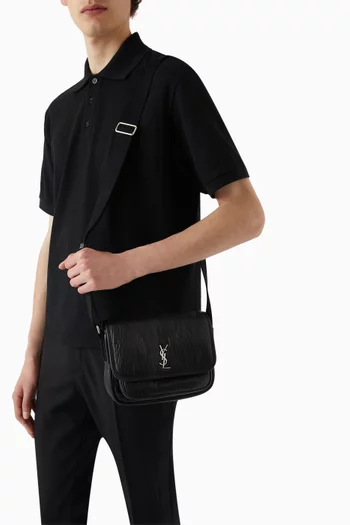 Small Niki Messenger Crossbody Bag in Leather