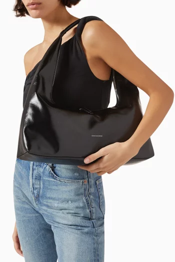 Large Hobo Shoulder Bag in Leather