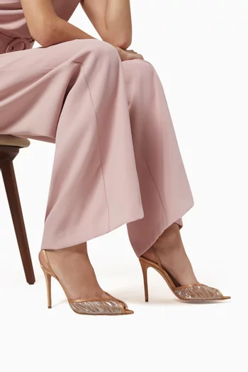 Katy 105 Slingback Sandals in Satin & Tulle