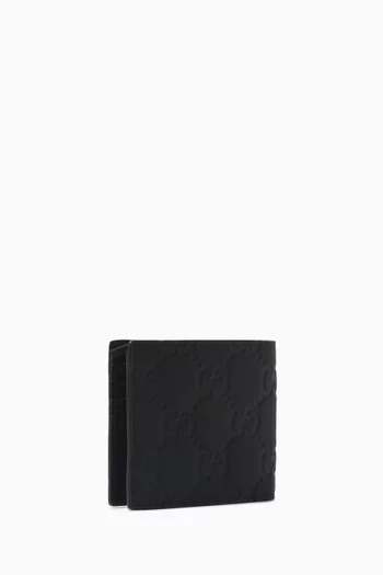 GG Bi-fold Wallet in Rubber-effect Leather
