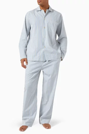 Striped Pyjama Shirt in Organic-cotton