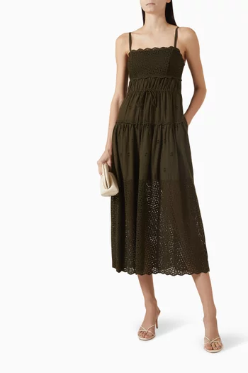 Isadore Eyelet Dress in Cotton