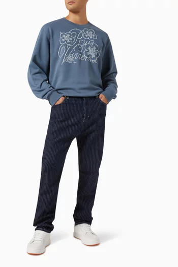Constellation Embroidered Classic Sweatshirt in Cotton