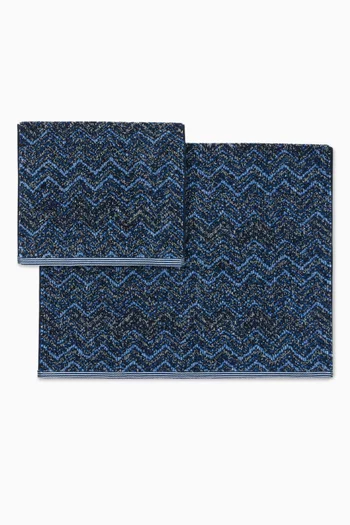2-piece Azul Towel Set in Cotton-terry