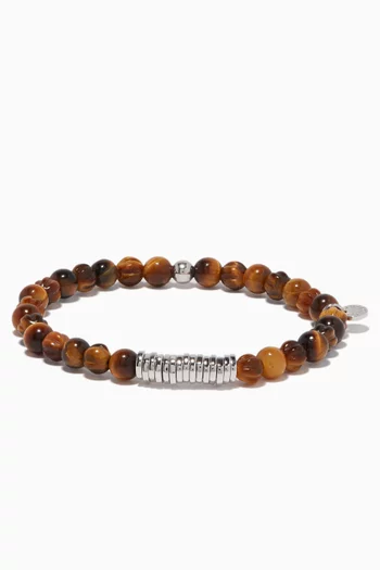 Brown Tiger Eye Disc Bracelet 