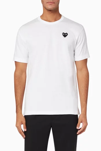 Basic Logo Appliqué Cotton T-shirt