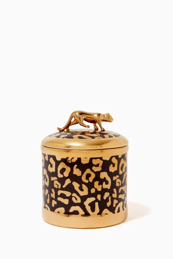 Leopard Candle in Limoges Porcelain