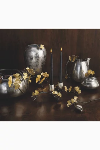Butterfly Ginkgo Candleholders, Set of 2