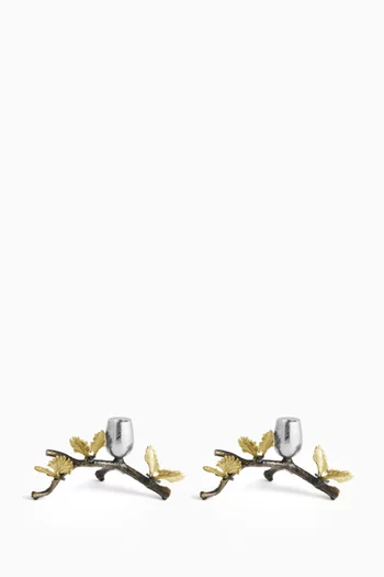 Butterfly Ginkgo Candleholders, Set of 2