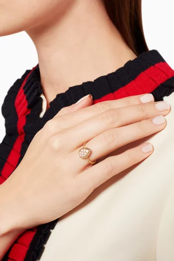 Serpent Bohème S Motif Diamond Ring in 18kt Yellow Gold