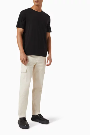 تي شيرت بفتحة رقبة مستديرة قطن بيما