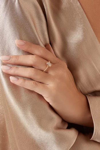 Serpent Bohème XS Motif Diamond Ring in 18kt Rose Gold