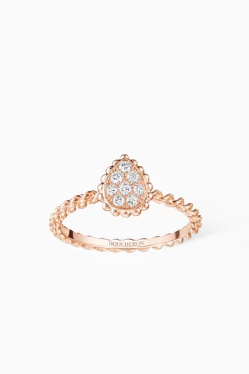 Serpent Bohème XS Motif Diamond Ring in 18kt Rose Gold