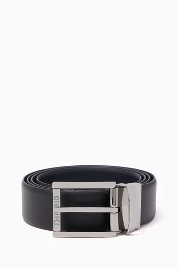 Reversible Boarded & Smooth Leather Belt     