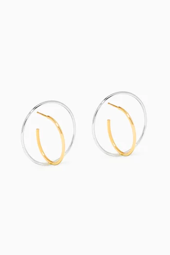 Saturn Medium Earrings in 18kt Vermeil