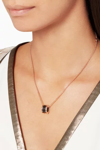 hover state of Rose-Gold B.zero1 Pendant With Black Ceramic