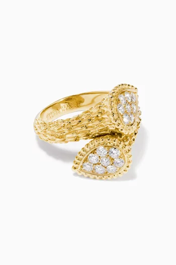 Serpent Bohéme Toi et Moi Diamond Ring in 18kt Yellow Gold   